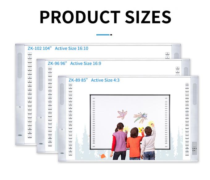 96 Zoll tragbares interaktives Whiteboard Smart Whiteboard mit Laserprojektor 11