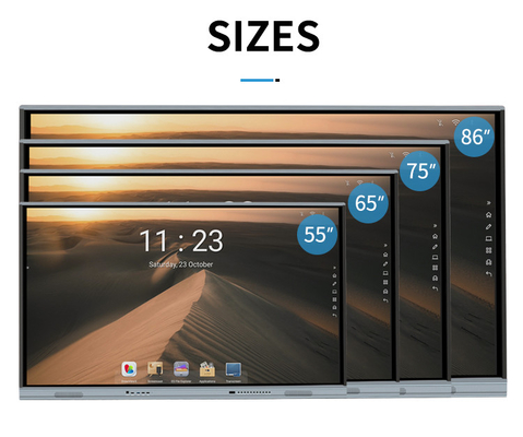 Wechselwirkende Schirm-Monitor der LCD-Flachbildschirmanzeige-4K Android 11 multi Noten-LED mit OPS-Schlitz für Ausbildung