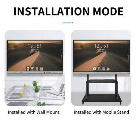 75 Zoll interaktiver Touchscreen-Monitor mit 20/40 Touchpunkten und Infrarot-Touch für den Schulunterricht und Büro-Meetings