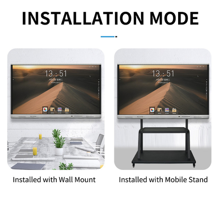 Wechselwirkende Schirm-Monitor der LCD-Flachbildschirmanzeige-4K Android 11 multi Noten-LED mit OPS-Schlitz für Ausbildung