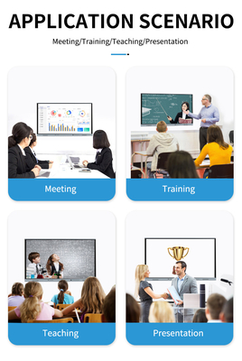 65 Zoll LED Interaktives Whiteboard, Android Smart Flat Panel 20/40 Touch-Punkte Infrarot Schwarz