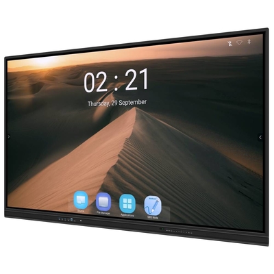 Android 13 IR Interaktives Whiteboard Finger Touch 65 75 86 Zoll 4K Smart Panel Anzeige mit WiFi RJ45 drahtloses Teilen von Pad / Telefon / Laptop für Schulbüro-Treffen