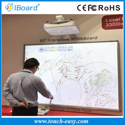 Robuste IBoard Interaktives Whiteboard Arbeitsfeuchtigkeit 0% bis 90% Schönes Erscheinungsbild