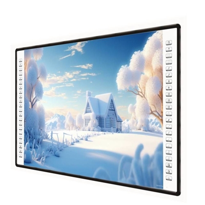 Interaktives Projektorbrett 4K 82 85 102 Zoll Seitenleiste 10 Berührungspunkte USB PC Stift Finger Schreiben Weißbrett Für Schulen