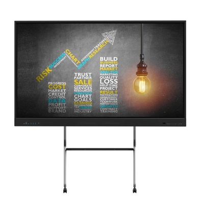 Interaktives 4K Ultra HD LCD-Smartboard Windows OS 10/11 Pro Wandmontierbares Gehärtetes Glas eingebaut mit Lautsprechern