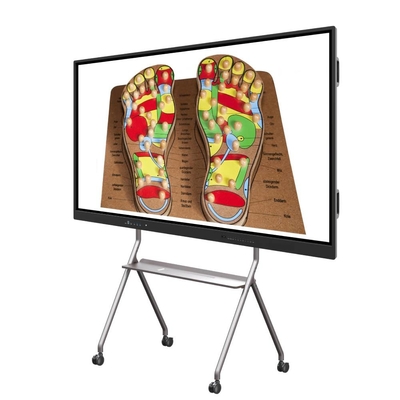 Interaktives 4K Ultra HD LCD-Smartboard Windows OS 10/11 Pro Wandmontierbares Gehärtetes Glas eingebaut mit Lautsprechern