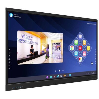 65 75 86 Zoll 4K Ultra HD Windows OS Smart Board Wandmontierte LCD-Anzeige mit beweglichen Ständer