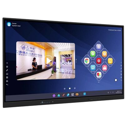 65 75 86 98 Zoll LCD Smart Board Interaktives 4mm Gehärtetes Glas Android Windows 10/11 Pro Touch Finger Smart Monitor