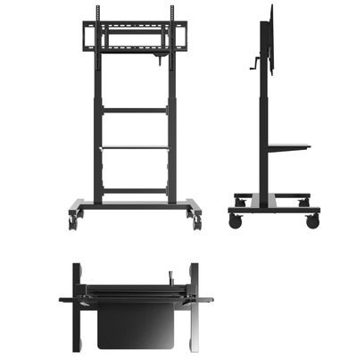 55-86 Zoll Bodenstand verstellbar Smart-TV-Stände Mobilstand bewegliche Trolley-Halter und Wagen