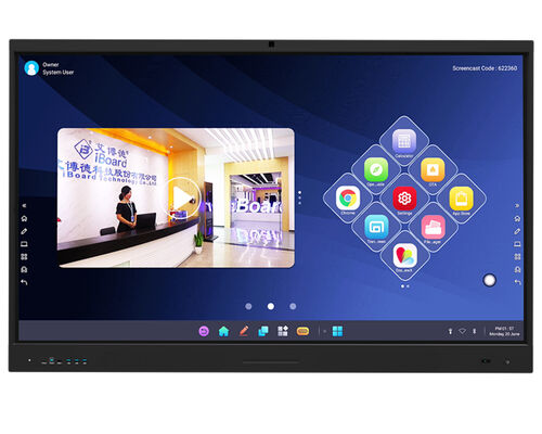 Interaktives Flachbildschirm 98 Zoll Smart Touchscreen Display für Klassenzimmer Büro