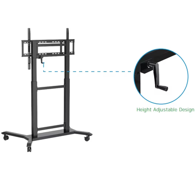 65 75 Zoll Mobilstand für interaktives Flat Panel Wandmontiertes Fernsehgerät Mobilhalter für Smartboard mit wettbewerbsfähigem Preis