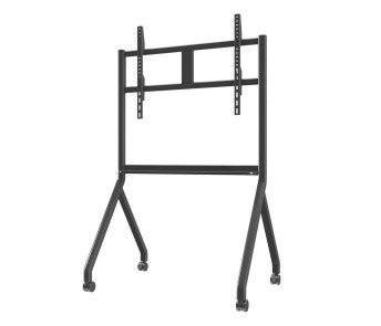 Aluminiumlegiertes Stahl mobile TV-Stand verstellbarer Trolley für Smart-TV-Monitore Spielbildschirm 65 bis 86 Zoll