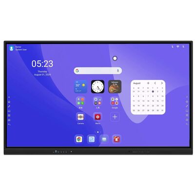 65/75/86 Zoll 4K Auflösung Interaktives Flachbildschirm Smart Whiteboard mit Multi-Touch und Android/Windows/Linux/Mac OS
