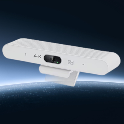 Schwarz-Weiß Einfache Installation 4K Webcam Videokonferenzkamera USB AI Auto-Tracking 2160p Webcam-Tracking mit Sprecher Konferenzraum Sound