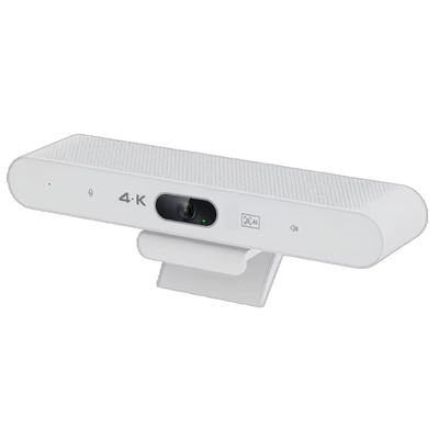 Schwarz-Weiß Einfache Installation 4K Webcam Videokonferenzkamera USB AI Auto-Tracking 2160p Webcam-Tracking mit Sprecher Konferenzraum Sound