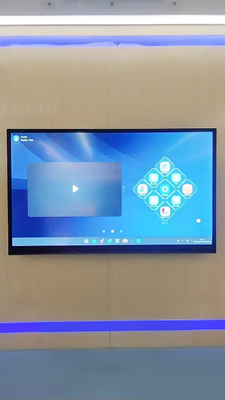 110 Zoll IBoard Interaktives Whiteboard Touchscreen TV Interaktives Whiteboard mit 48 MP Kamera, 4K UHD Touchscreen Display, 8ms Reaktionszeit, Android OS, Open App Ökosystem für Schulkonferenzen