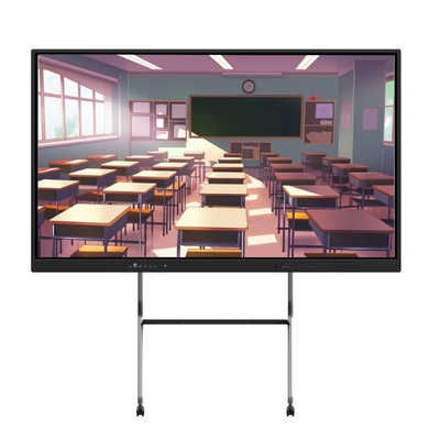 4K 65 75 86 98 110 Zoll Anti-Glanz gehärtetes Panel Interaktives Smart Whiteboard IR Monitor Super schlanker Rahmen Computermonitor für Schulversammlungen