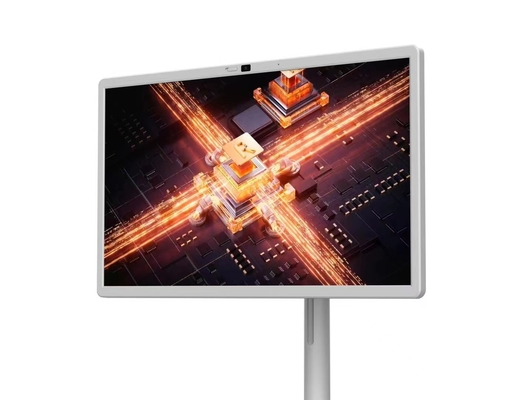 Fabrikverkauf 32 Zoll weißer tragbares KTV Restaurant mit Showroom Bühne Touch Android-Panels Tablet mit beweglichen Rädern Kamera und Lautsprecher