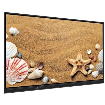 Interaktives Flachbildschirm 75 86 Zoll Lautsprecher Android System 13 14 Multi-Touch-Bildschirm für vielseitige Touch-Anwendungen Tagungstraining mit Wandhalterung
