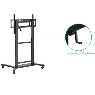 IBoard Höhenverstellbar 42"-86" Trolley Multi Mobile TV Cart für interaktive Flachplatte Smart Whiteboard VESA 100*100-800*600mm