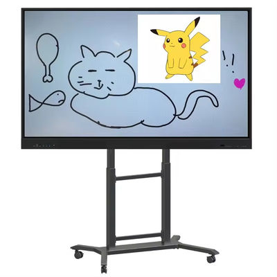 IBoard Höhenverstellbar 42"-86" Trolley Multi Mobile TV Cart für interaktive Flachplatte Smart Whiteboard VESA 100*100-800*600mm