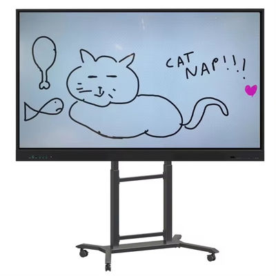 IBoard Höhenverstellbar 42"-86" Trolley Multi Mobile TV Cart für interaktive Flachplatte Smart Whiteboard VESA 100*100-800*600mm