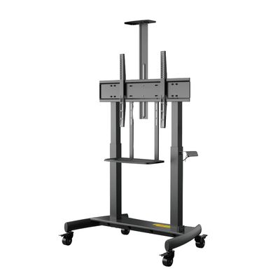 TV-Floorstand Mobilstand Höhenverstellbarer TV-Wagenhalter für interaktives Smart-Touchscreen-Fernsehen