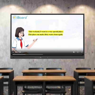 4K UHD Interaktives Flachbild 55 Zoll Smart TV mit aktualisiertem Android-System KI-Funktionsgerät für Klassenzimmer-Büro-Treffen