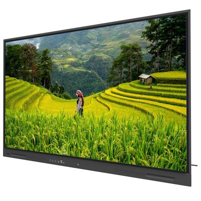 Interaktive Flachplatte 75 Zoll Android 14 OPS PC WLAN BT USB RJ45 Touch Software Smart Board für Schulbildung Schulbildungssitzung