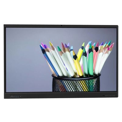 LCD Smart Board 75 Inch IFP Android 14 8+128G Camera Mic Speaker Light Sensor Wifi Infrared 50 Touch Points For School Online Teaching Office Zoom Teams Meeting