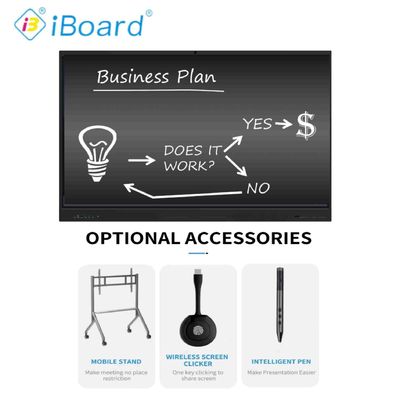 86 Inch Smart Board with Build in Camera and Microphone Touch Screen Interactive Flat Panel for Conference Meeting and Education