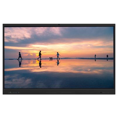 86 Zoll blendfreie, interaktive Whiteboard-Tafel aus gehärtetem Glas, integrierter 5000:1 Lautsprecher, WLAN, Bluetooth, Hotspot, Lichtsensor, 50 Touch-Punkte für Konferenz, Klassenzimmer, Kinder
