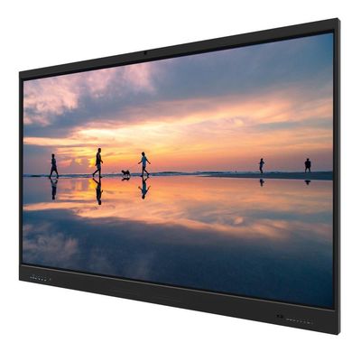 86 Zoll blendfreie, interaktive Whiteboard-Tafel aus gehärtetem Glas, integrierter 5000:1 Lautsprecher, WLAN, Bluetooth, Hotspot, Lichtsensor, 50 Touch-Punkte für Konferenz, Klassenzimmer, Kinder