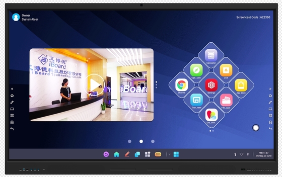 Fabrik Großhandel Touchscreen Interaktives Flachbildschirm-Display mit Infrarot-Touch und Fernbedienung Upgrade über Internet Netzwerk Interaktives Whiteboard Touchscreen TV Monitor
