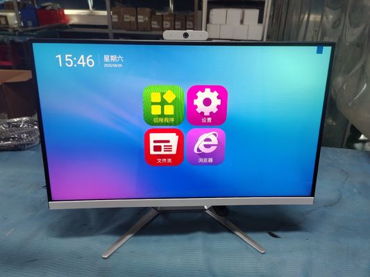 Wholesale 21.5'' 23.8'' 27'' 32 Inch Desktop Monitor With Built In 13MP Webcam All-In-One Android And Windows System Optional Capacitive 10 Touch Point Louder Speaker & Mic Interactive Whitebooard