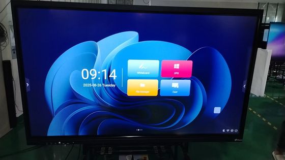 IBoard Factory Großhandel Interaktiver Touchscreen Monitor 2mm Genauigkeit 15W*2 oder 20W*2 Lautsprecher und drahtlose Bildschirmprojektion Interaktives Whiteboard