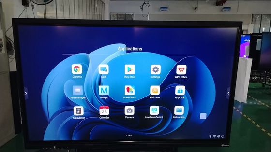 IBoard Factory Großhandel Interaktiver Touchscreen Monitor 2mm Genauigkeit 15W*2 oder 20W*2 Lautsprecher und drahtlose Bildschirmprojektion Interaktives Whiteboard