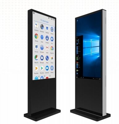 Touchscreen-Kiosk 55 Zoll Android-Standee IR PCAP Win PC Für Supermarkt Büro kommerziell