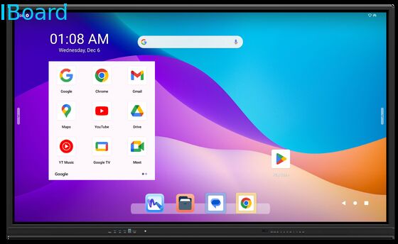 86 Zoll Google EDLA zertifiziertes interaktives Whiteboard mit 8-Kern-CPU für Klassenzimmer und Konferenzen
