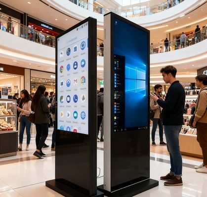 Sonderangebot Optionale Touchscreen-fähige Digital Signage, unterstützt Windows 7 oder Windows XP, konzipiert für ansprechende visuelle Unternehmenspräsentationen