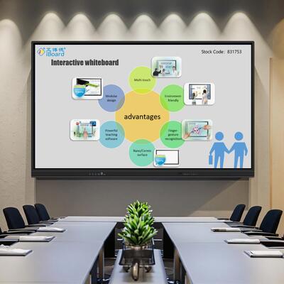 IBoard All-in-One Interaktives Flachbildschirm-Display mit Dual-Android-Systemen, Stift-/Finger-Touch und mehreren Eingängen (HDMI, VGA, USB, RJ45)