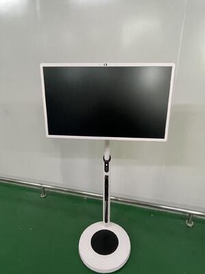 32 Zoll tragbarer Smart-TV, mobiler Touchscreen, kabelloser Android-TV auf Rädern