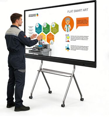75-Zoll 4K-Auflösung 40-Punkte-Touch Interaktives Flat Panel Smart Whiteboard für den Einsatz im Klassenzimmer