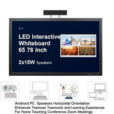 75 Zoll OEM interaktives Whiteboard mit Lautsprechern für Heimunterricht und Zoom-Meetings