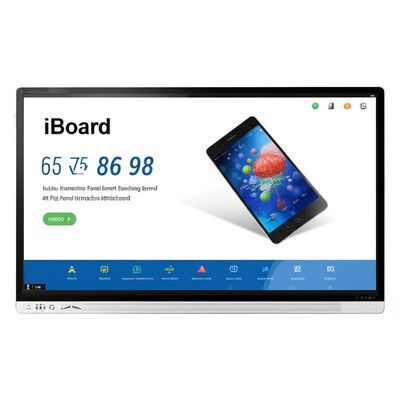 IBoard 55-98 Zoll interaktives Whiteboard Smart Teaching Board mit 4K HD Display Dual-System Windows und Android Anti-Glare-Hartglas