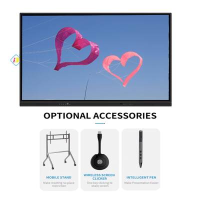 IBoard Factory Android 9.0 Interaktives Flachbildschirm mit 50.000 Stunden Lebensdauer und 40 Touchpoints für verbessertes Unterrichten