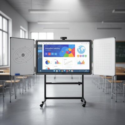 IBoard 4K 75-Zoll-Display mit Brettern Grün Schwarz Weiß Android-PC Klappbar für Bildung