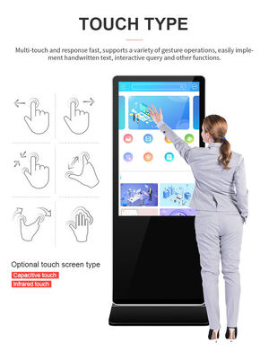 Android System Digital Signage mit Infrarot-Touchscreen, Multi-OS-Unterstützung und Full HD-Auflösung für interaktive Werbung