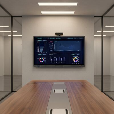 98 Zoll Interaktives Flachbild mit 4K UHD-Auflösung Android 9.0 und eingebaute 2 X 10W Lautsprecher für verbesserte Zusammenarbeit