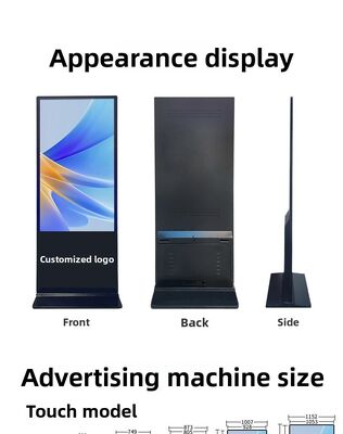 43 50 55 Zoll Standfläche kommerzielle LCD-Werbeanzeige Touchscreen-Monitor Digital Signage Kiosk